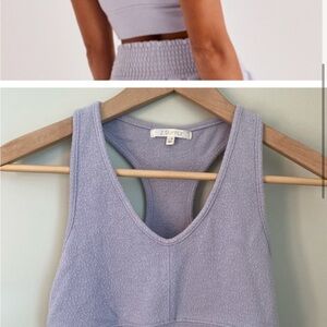 Z SUPPLY - V-Neck Tank BRA Lavender Ash Size Large
